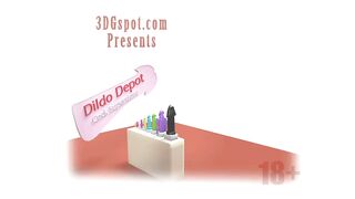 3DGSPOT – Blonde Teen Deepthroats And Gags A Huge Cock In A Dildo Shop! 3D ANIMATION!
