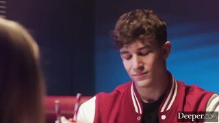 An old-fashioned milkshake date gets a twenty-first century sexual charge when a couple decides to play in public.