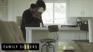 FAMILY SINNERS – Beautiful Ebony Girl Offers To Suck Her Step Father’s Big Throbbing Cock